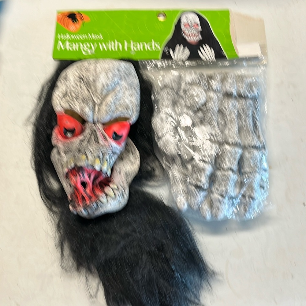 Halloween mask Mangy  with hands New